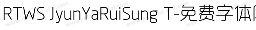RTWS JyunYaRuiSung T字体转换
